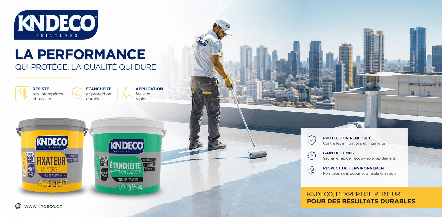 Étanchéité KNDECO -Fixateur Baniére de kndeco 