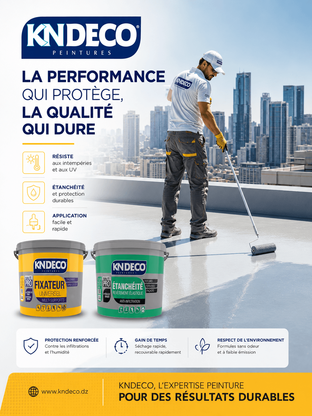 Étanchéité KNDECO -Fixateur Baniére de kndeco 