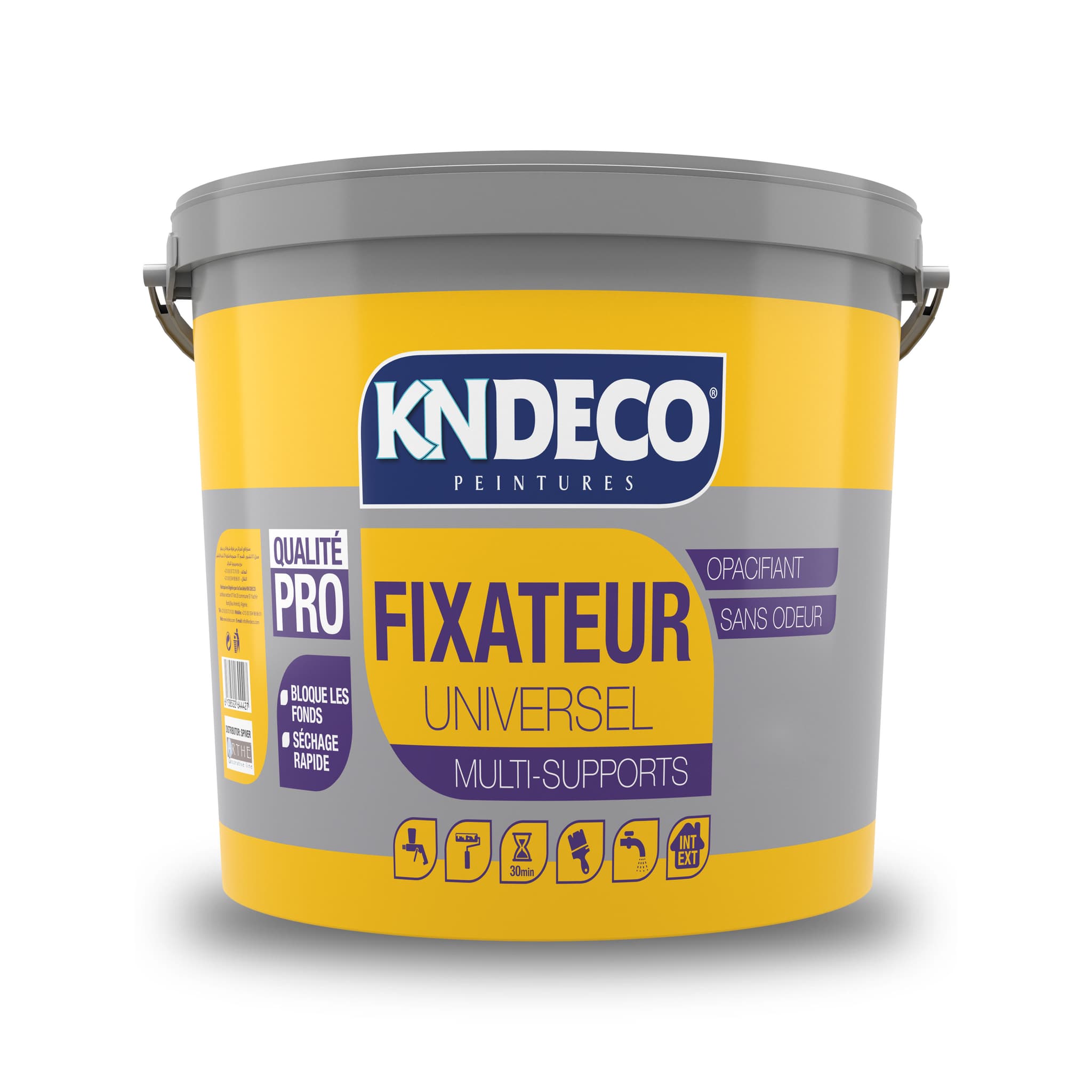 Bidon de fixateur universel KNDECO multi-supports pour murs poreux et absorbants