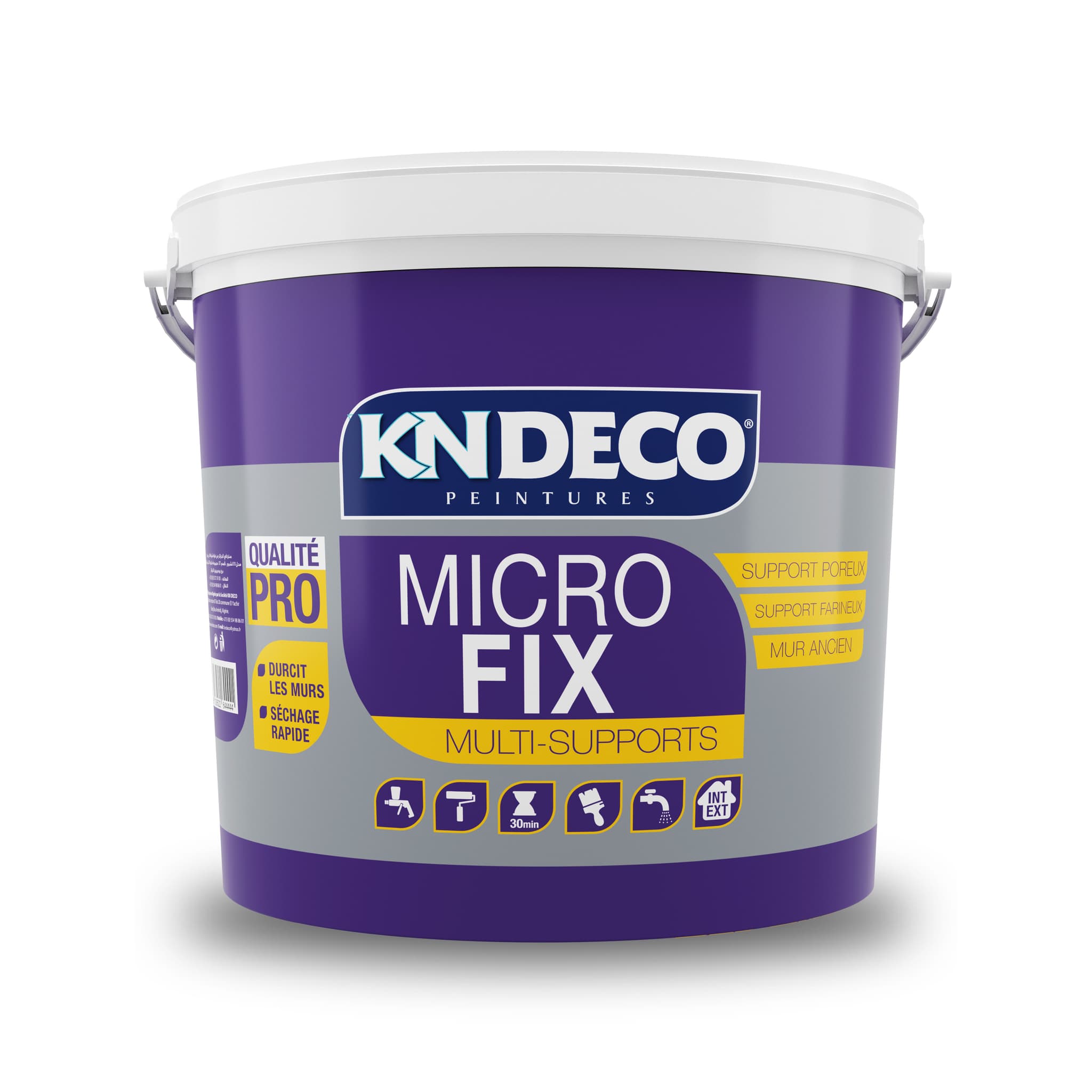 Bidon de fixateur durcisseur KNDECO Micro-Fix pour fonds poudreux et poreux