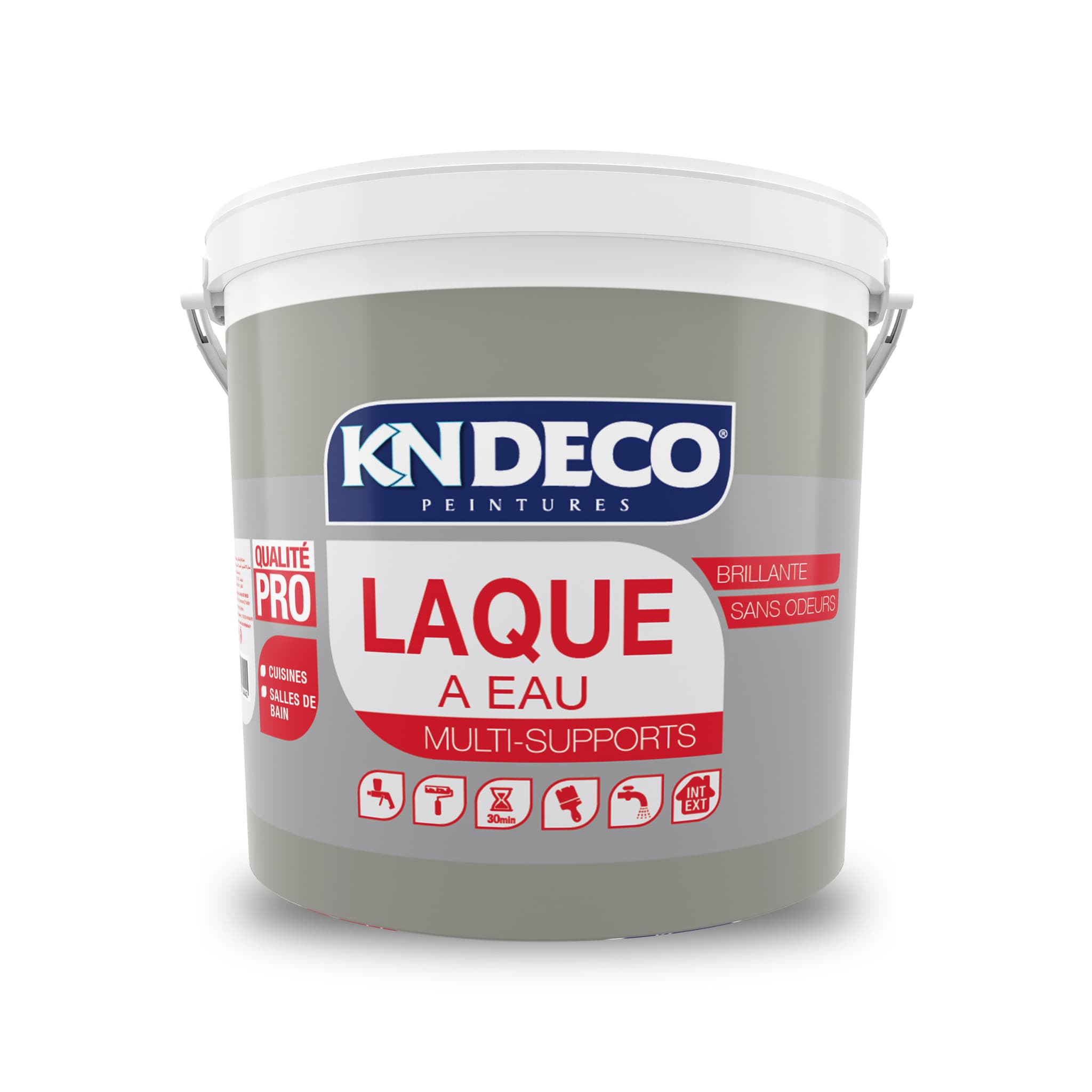 Bidon de laque à eau brillante KNDECO pour bois et métal, intérieur et extérieur