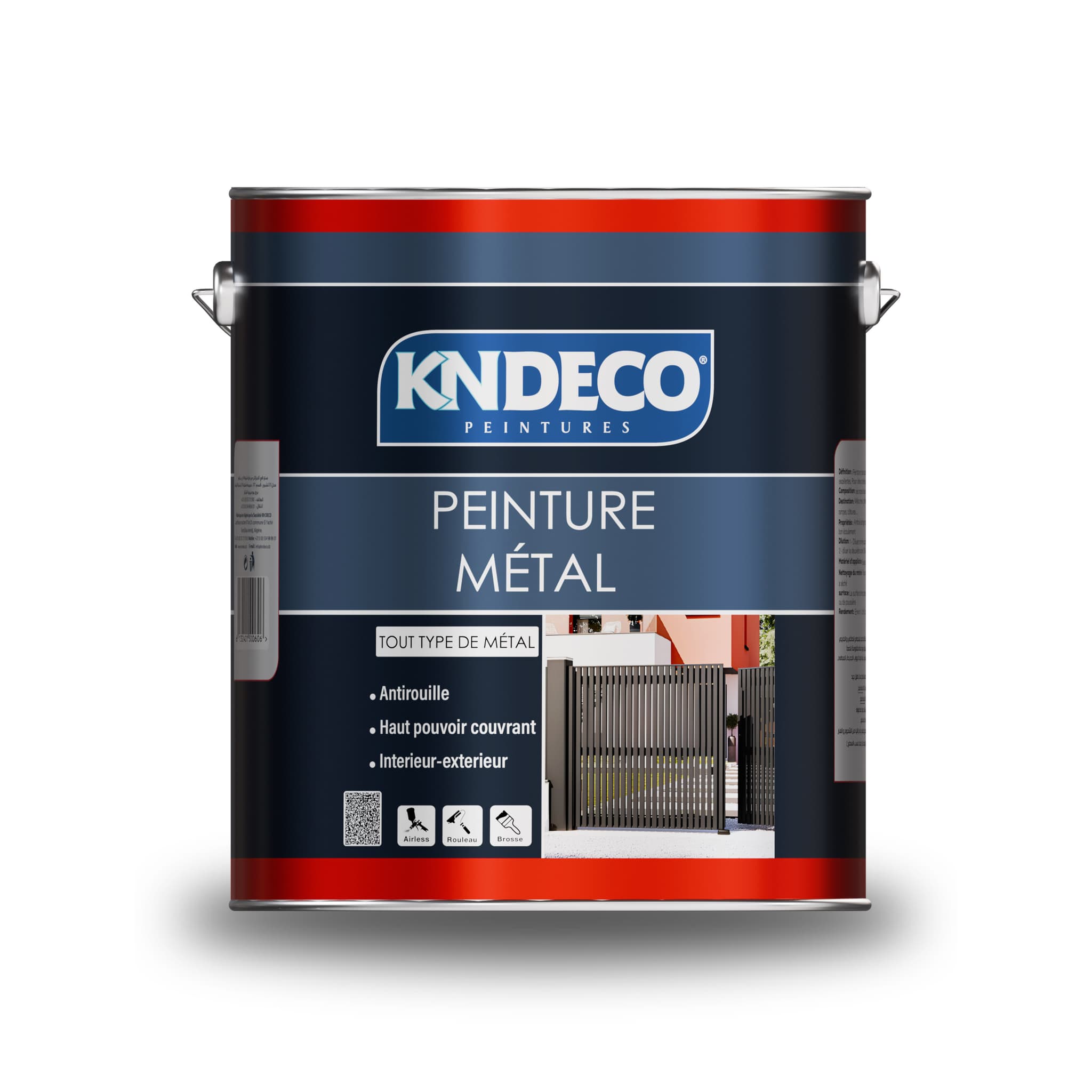 Bidon de peinture antirouille KNDECO Peinture Métal pour fer et aluminium