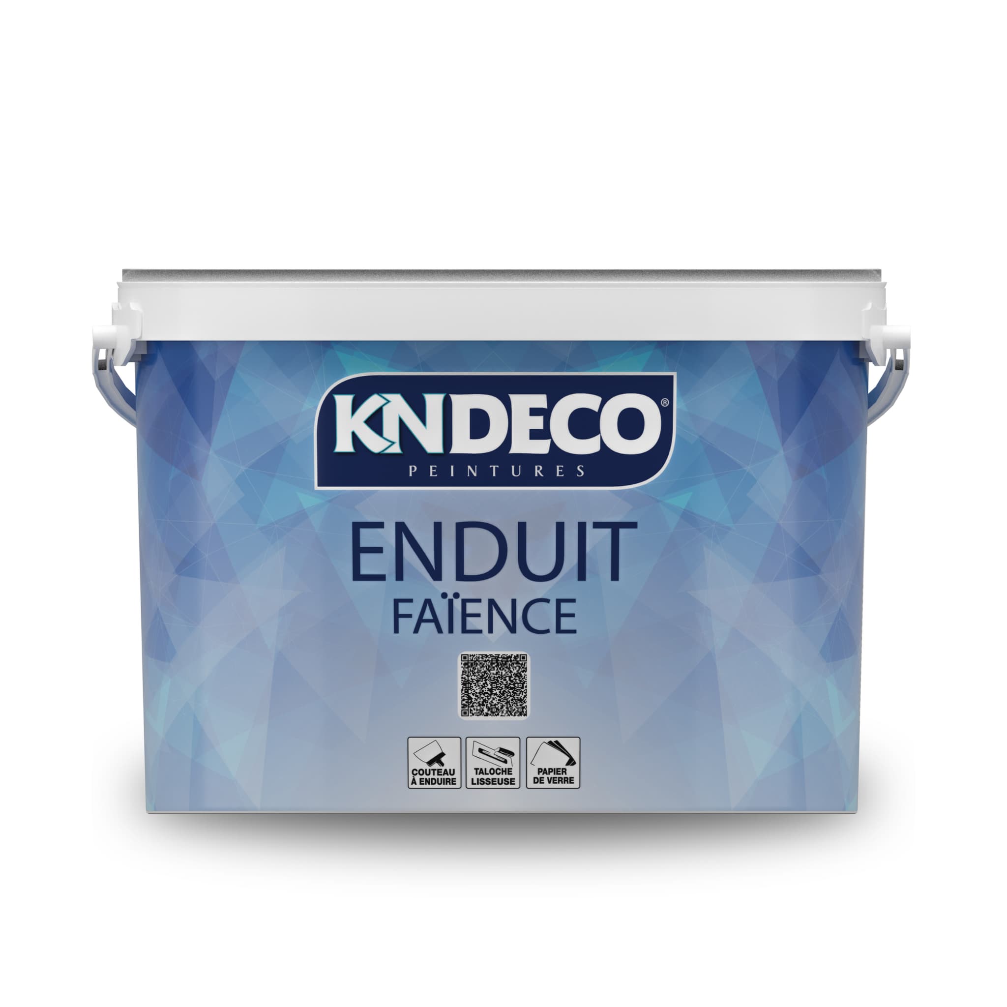Bidon d'enduit faïencé KNDECO, fabriqué en Algérie