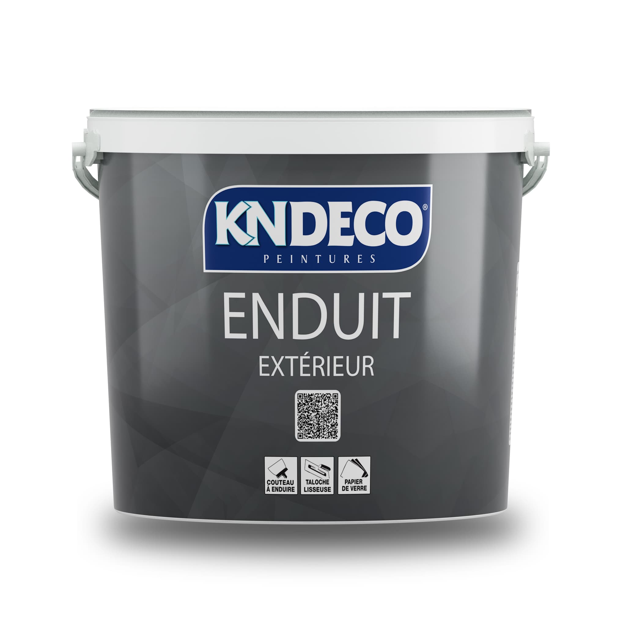Bidon d'enduit extérieur KNDECO pour façades et murs extérieurs, fabriqué en Algérie