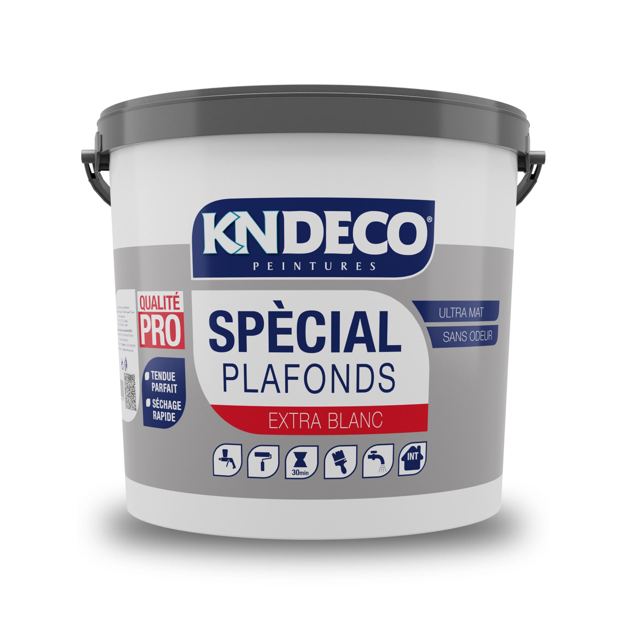 Bidon de peinture mate KNDECO Spécial Plafonds pour plafonds intérieurs