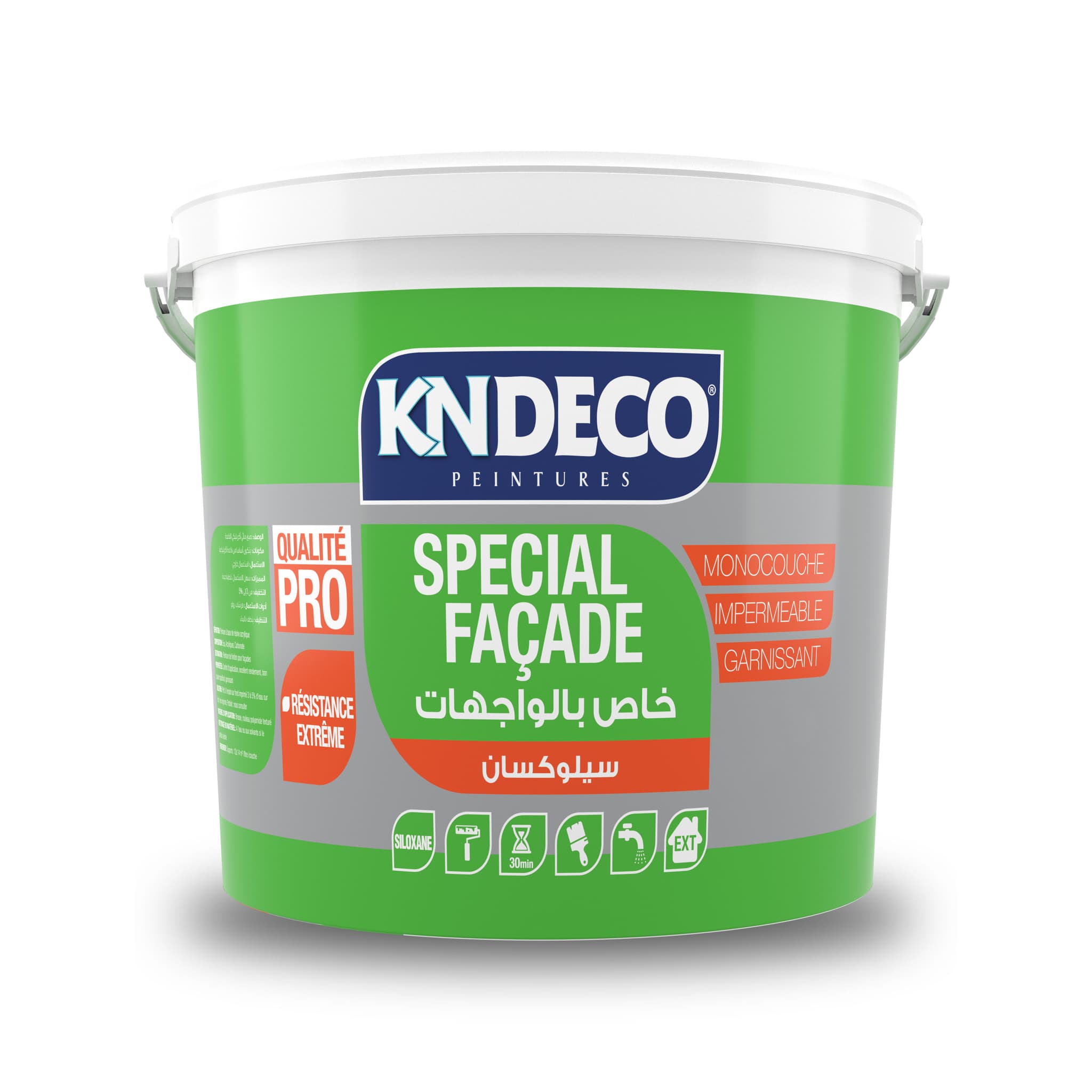 Bidon de peinture façade siloxane KNDECO Spécial Façade pour murs extérieurs